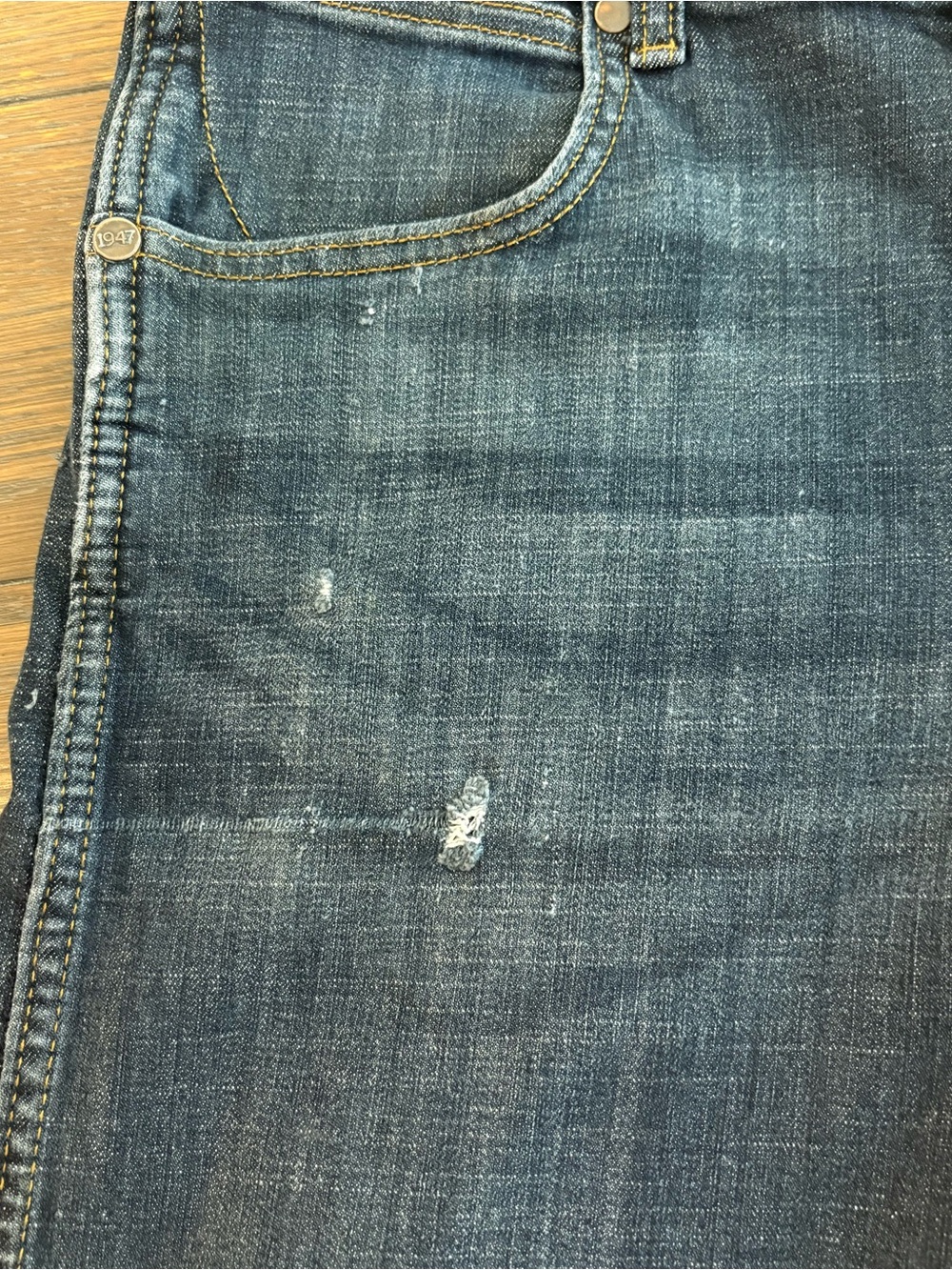 Wrangler Retro Men's Dark Blue Slim Bootcut Jeans Size 32x32 - Picture 6 of 6